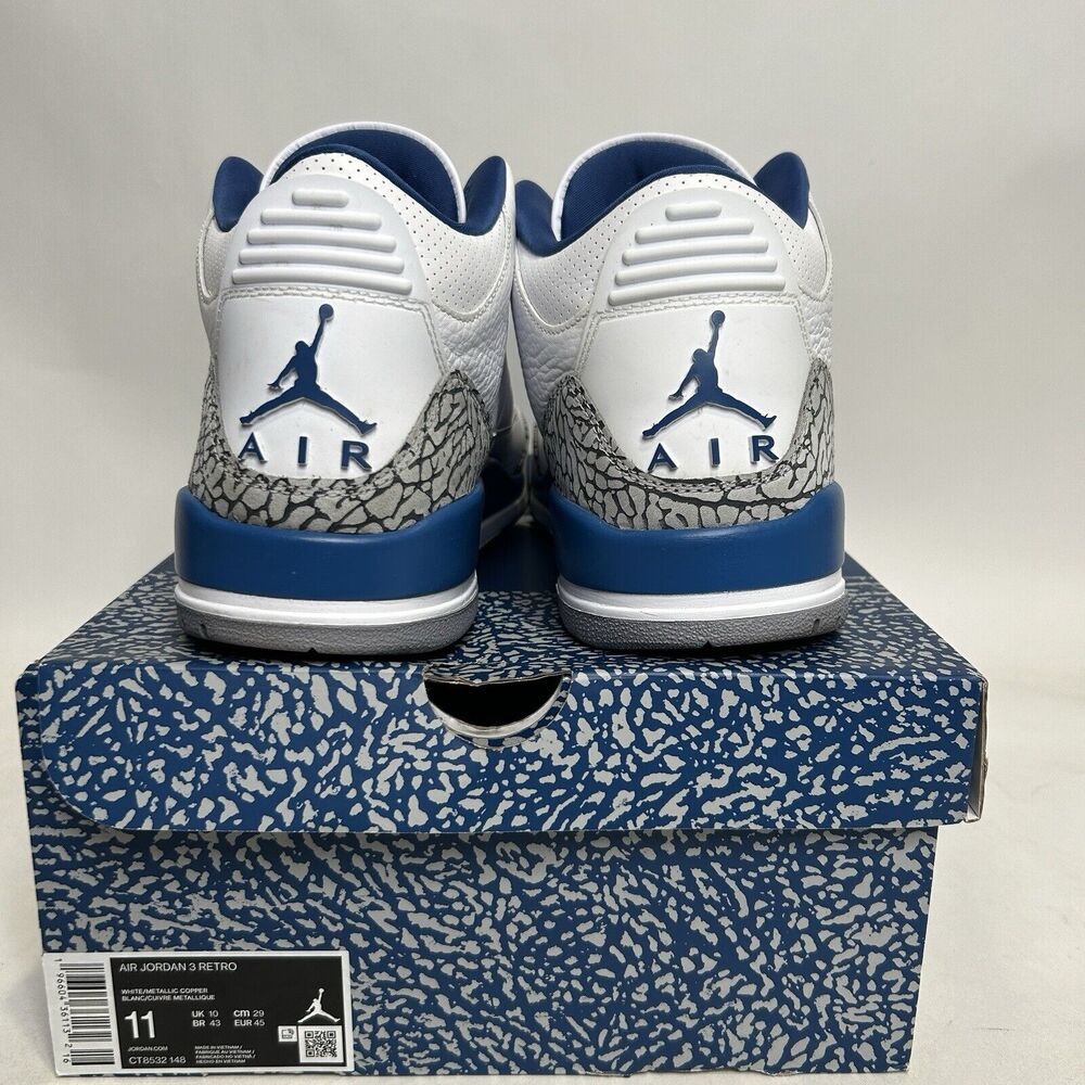 Nike Air Jordan 3 Retro “Wizards/Blue White Copper” 2024 - Picture 5 of 8